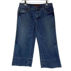 Vtg Y2K 2000s Hillard & Hanson Mid Rise Straight Cropped Capri Jeans 4 Stretch
